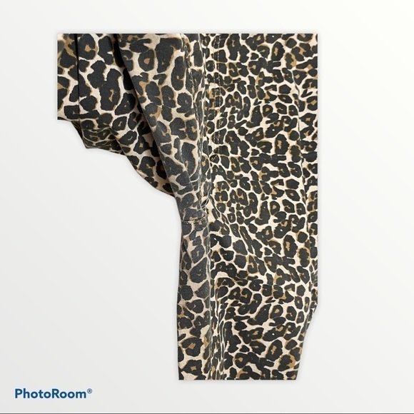 FREE PEOPLE Belle High Rise Leopard Skinny Pants - Picture 9 of 12